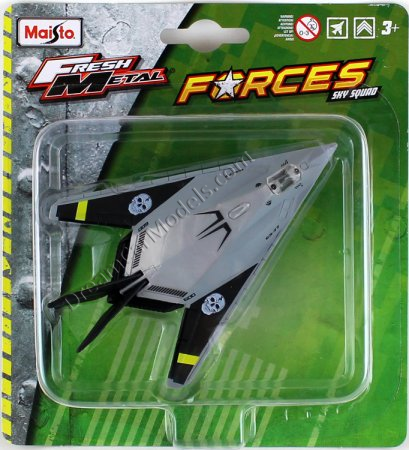 F-117 Nighthawk, size 4.2inch in Grey-Black by Maisto, miniature diecast scale model plane