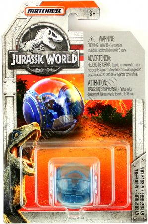 Gyrosphere in Blue by Matchbox, diecast miniature scale model car toy, Matchbox car, Matchbox toy, Matchbox Jurassic World theme, Jurassic World Collection by Matchbox.