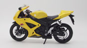 Suzuki GSX-R600, scale 1:12 in Yellow by Maisto, diecast scale model bike, available online in India.