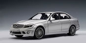 Mercedes-Benz C63 AMG, scale 1:18 in Silver by AutoArt, diecast scale model car