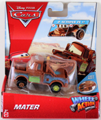 Mater - Disney Pixar CARS by Mattel, Disney-Pixar CARS Wheel Action Drivers, miniature character model car toy.