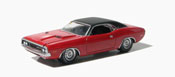Dodge Challenger R/T 1970, scale 1:64 in Red by GreenLight, diecast scale model car