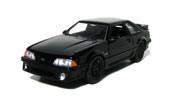 Ford Mustang GT 1989, scale 1:64 in Black by GreenLight, Black Bandit Series-6, diecast scale model car