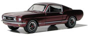 Ford Mustang GT 1965, scale 1:64 in Burgundy by GreenLight,Route 66 Series-1, diecast scale model car