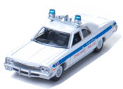 Dodge Monaco Chicago Police 1975, scale 1:64 in White by GreenLight, Hollywood series-1, diecast scale model car