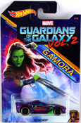 Scorcher - Gamora in Purple by Hot Wheels, diecast miniature model car, Hot Wheels toy, The Guardians Of The Galaxy Vol 2 theme by Hot Wheels, available online in India at www.dreamcarmodels.com
