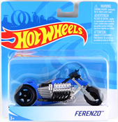 Ferenzo in Blue by Hot Wheels, diecast miniature scale model bike, Hot Wheels Street Power bike model, toy bike, Hot Wheels bike, Hot Wheels toy.