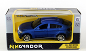 BMW X6, size 4.5 inch in Blue by Innovador, diecast miniature scale model car, toy car