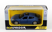 Porsche Panamera S, size 4.5 inch in Blue by Innovador, diecast miniature scale model car, toy car, kids toys