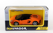 Lamborghini Aventador LP700-4 Roadster w Roof, size 4.5 inch in Orange by Innovador, diecast miniature scale model car, toy car, kids toys.