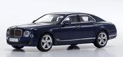 Bentley Mulsanne Speed, scale 1:43 in Marlin Blue by Kyosho, premium miniature diecast scale model car.