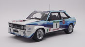 Fiat 131 Abarth Works No1 1981 Portugal Rally Winner, scale 1:18 in Rally Colors by Kyosho, diecast scale model car, available online in India.