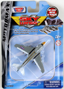 Air Plane, length 8 cms in Grey-White by Motormax, miniature diecast scale model plane
