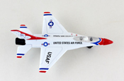F-16 Fighting Falcon, length 10.5 cms in White by Motormax, miniature diecast scale model plane