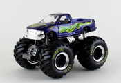 Ford F-150 Monster Truck, length 4.5inch in Blue by Maisto, diecast miniature scale model monster truck toy, Maisto monster trucks, Maisto toy, Maisto Monster Trucks Giant Wheels series.