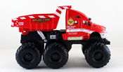 Dump Truck, size 19 cms in Red by Maisto, miniature diecast scale model truck.