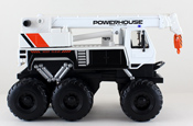 Truck Mounted Crane, size 21 cms in White by Maisto, miniature diecast scale model truck crane.