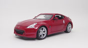 Nissan 370Z 2009, scale 1:24 in Red by Maisto, diecast scale model car