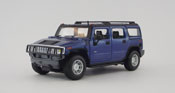 Hummer H2 SUV 2003, scale 1:27 in Blue by Maisto, diecast scale model car