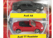 Audi A8 & Audi TT Roadster, size 3 inch in Black-Red by Maisto, diecast scale model cars