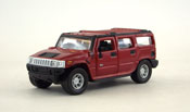 Hummer H2 SUV 2003, size 4.5 inch in Dark Red by Maisto, diecast scale model car