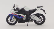 BMW S1000RR, scale 1:12 in Blue-White by Maisto, Miniature scale model bike