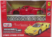 Enzo Ferrari-Assembly Kit, scale 1:24 in Red by Maisto, diecast scale model car Assembly kit