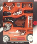 FLSTF Fat Boy 1997, Harley Davidson, Assembly Kit, scale 1:18 in Black by Maisto, miniature diecast scale model bike assembly kit