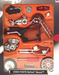 FXSTD Softail Deuce 2000, Harley Davidson, Assembly Kit, scale 1:18 in Dark Red by Maisto, miniature diecast scale model bike assembly kit