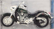 Kawasaki Vulcan, scale 1:18 in Green by Maisto, miniature diecast scale model bike