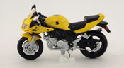 Suzuki SV 650S, scale 1:18 in Yellow by Maisto, diecast scale model bike