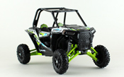 Polaris RZR XP1000, scale 1:18 in White-Green by NewRay, diecast miniature scale model  of side-by-side, kids toys, toys for boys, vehicle toys, licensed automobile miniature replica model vehicle, available online in India at www.dreamcarmodels.com