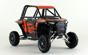 Polaris RZR XP1000, scale 1:18 in Orange by NewRay, diecast miniature scale model  of side-by-side, kids toys, toys for boys, vehicle toys, licensed automobile miniature replica model vehicle, available online in India at www.dreamcarmodels.com