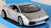Lamborghini Gallardo, scale 1:32 in Silver by NewRay, miniature diecast scale model car.