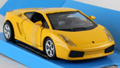 Lamborghini Gallardo, scale 1:32 in Yellow by NewRay, miniature diecast scale model car.