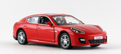 Porsche Panamera Turbo, size 5 inch in Red by RMZ City, diecast miniature scale model car.