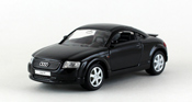 Audi TT, size 4.5 inch in Black by Welly, diecast miniature scale model car.